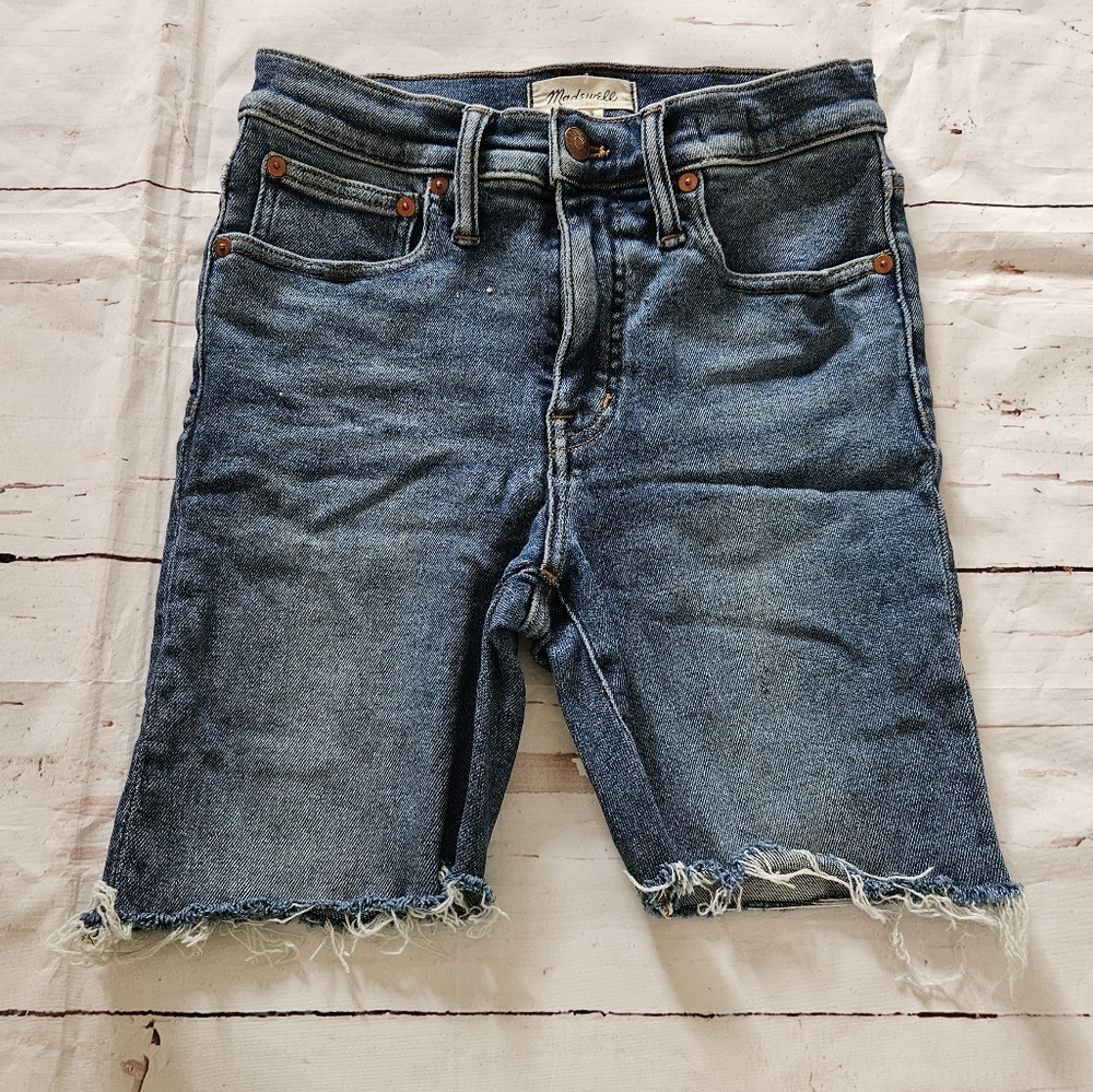 Madewell Women's Blue Denim Cut Off Denim Shorts Size 25 - Picture 5 of 5